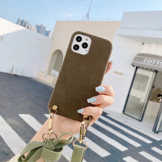 Plush Diagonal Lanyard for iPhone - Apple Compatible