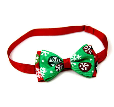 Handmade Christmas Dog Bow Ties - 8 Colors Available